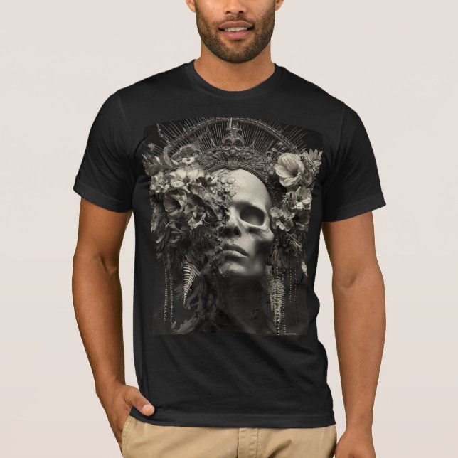 The Last Saint of Bloom and Bone – Gothic Fine Art T-Shirt (Vorderseite)