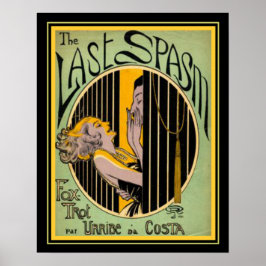 "The last Spasm" Art Deco Foxtrot Print 16x20 Poster