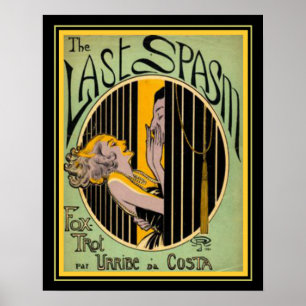 "The last Spasm" Art Deco Foxtrot Print 16x20 Poster