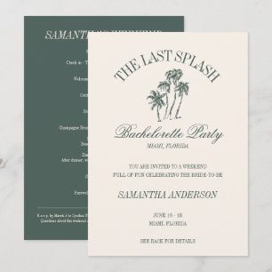 The Last Splash Beach Junggesellinnenabschied Logo Einladung