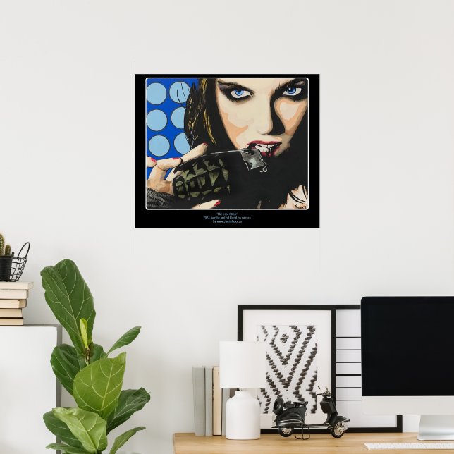 "The last Straw" Gemälde auf einem Poster (Heimbüro)