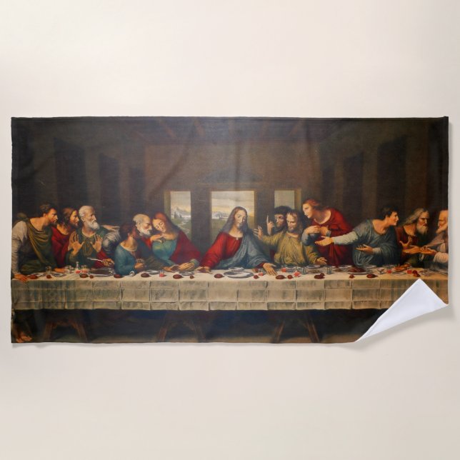 The Last Supper by Leonardo da Vinci Strandtuch (Vorderseite)