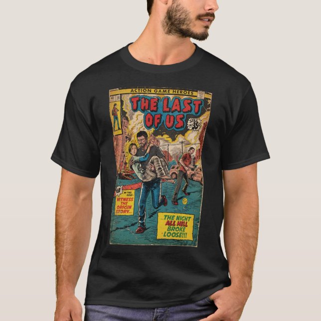 The Last Us - Intro Comic decken Fanart Poster ab T-Shirt (Vorderseite)