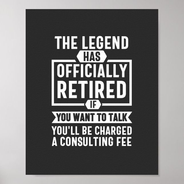 The legend Has Offially Retired Poster (Vorne)