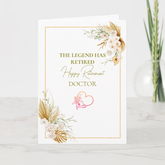 The Legend Has Retired Elegant Retirement Karte (Vorderseite)