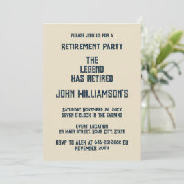 The Legend Has Retired funny retirement Einladung