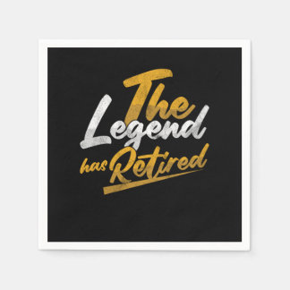 The Legend Has Retired Retirement Grandpa Gift Serviette