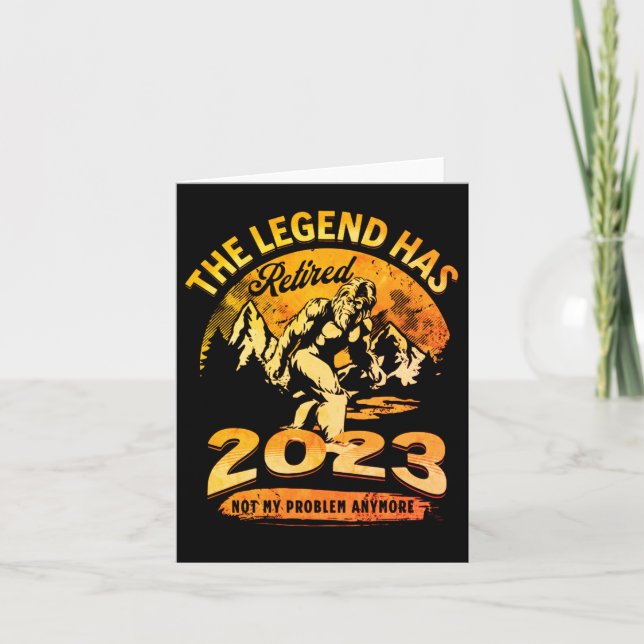 The Legend hat 2023 Fun Bigfoot Retirement gelaunt Einladung (Vorderseite)