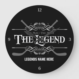 The Legend (hockey) Large Clock Große Wanduhr