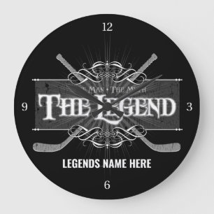 The Legend (hockey) Large Clock Große Wanduhr