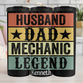 The Legend Lives" - Ehemann Vater Mechanical Black Thermosbecher