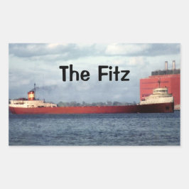 The Legendary S.S. Edmund Fitzgerald Rechteckiger Aufkleber