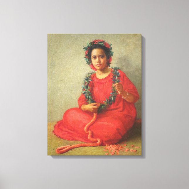 "The Lei Maker" - Theodore Wores Leinwanddruck (Vorderseite)