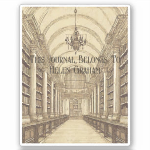 "The Library" Academia Buchzeichen Aufkleber
