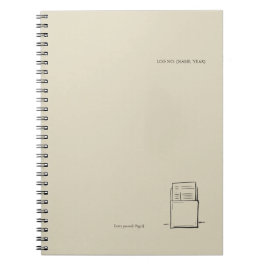The Library Stamp Minimalist Book Lover Notebook  Notizblock