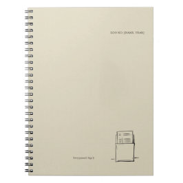The Library Stamp Minimalist Book Lover Planner Notizblock
