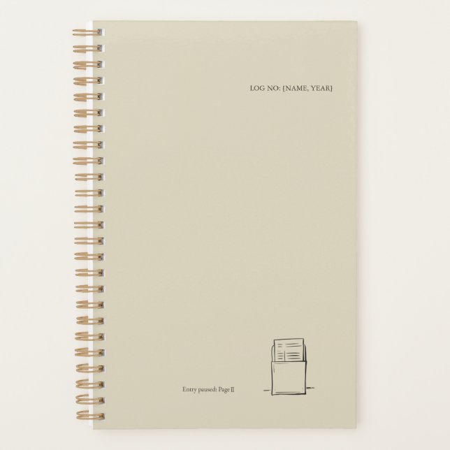 The Library Stamp Minimalist Book Lover Planner Planer (Vorderseite)