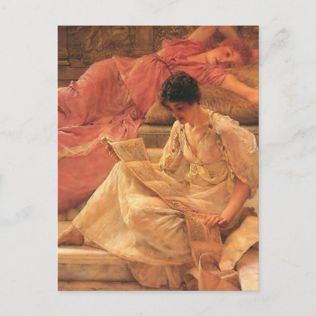 The Lieblings Poet Lawrence Alma-Tadema 1888 Postkarte (Vorderseite)