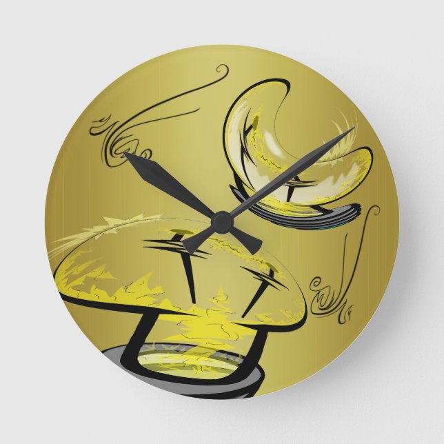 The Light Cap Zaps  Runde Wanduhr (Vorderseite)