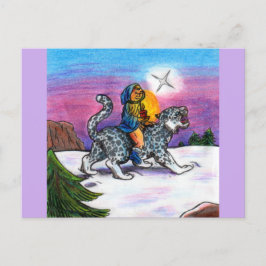 The Light of Hope Christmas Fantasy Bleistift Feiertagspostkarte