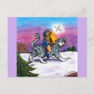 The Light of Hope Christmas Fantasy Bleistift Feiertagspostkarte