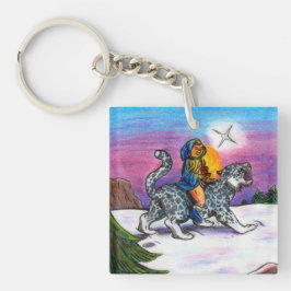 The Light of Hope Christmas Fantasy Bleistift Kuns Schlüsselanhänger