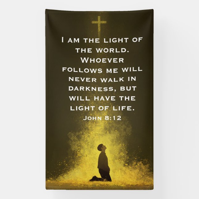 The Light of Life John 8:12   Banner (Vertikal)