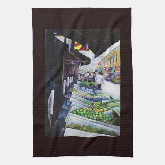 The Light Side of Lavender Street, Singapur Geschirrtuch (Vertikal)