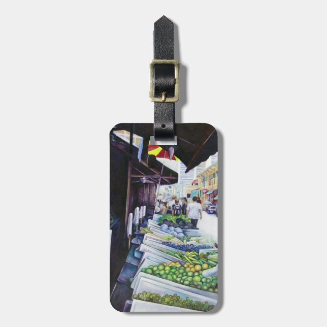 The Lighter Side of Lavender Street, Singapur Gepäckanhänger (Vorderseite vertikal)