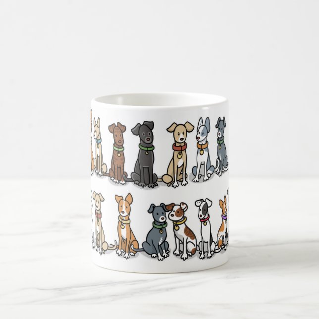 The Lineup Dog Mug Kaffeetasse (Mittel)