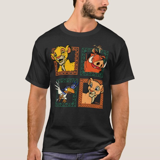 The Lion King - Simba Nala Timon Pumbaa Zazu Chara T-Shirt (Vorderseite)