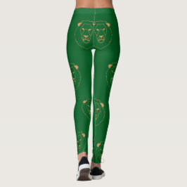 The Lion's Gaze: Golden Contour Leggings