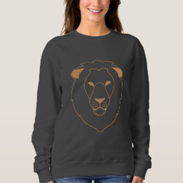 The Lion's Gaze: Golden Contour Sweatshirt