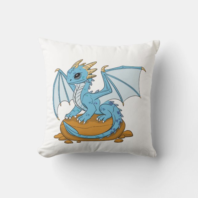 The Little Blue Dragon Kissen (Vorderseite)