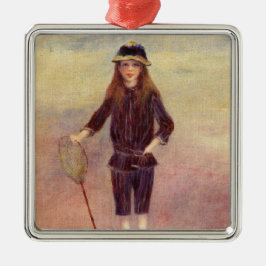 The Little Fishergirl (von Pierre-August Renoir) C Ornament Aus Metall