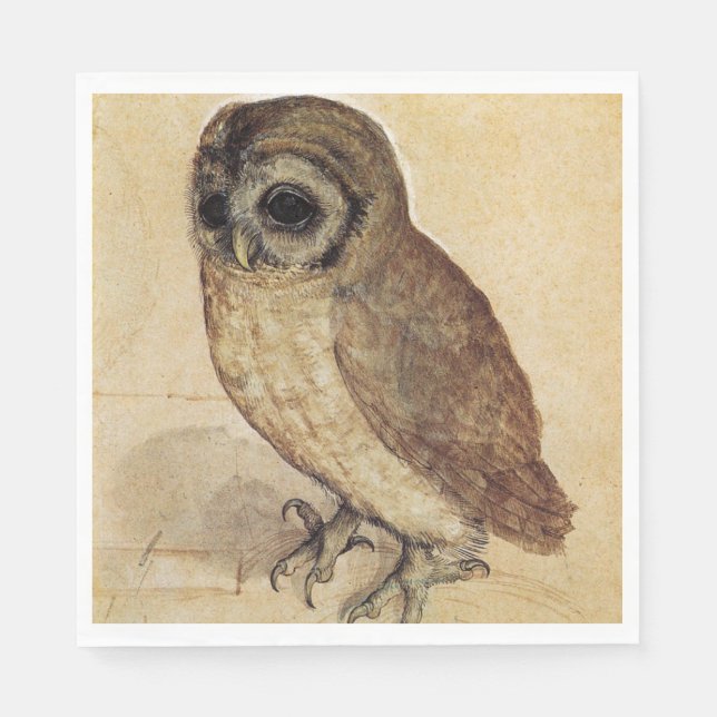 The Little Owl (von Albrecht Durer) Serviette (Vorderseite)