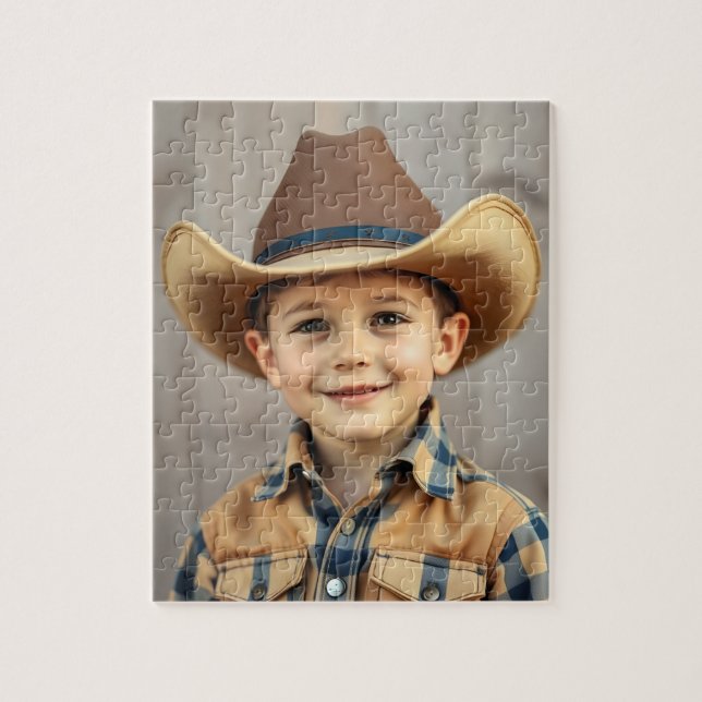 The Little Rancher’s First Rodeo Jigsaw Puzzle (Vertikal)