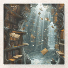 The Living Library Glasuntersetzer