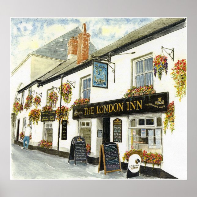 'The London Inn (Padstow)' Poster (Vorne)
