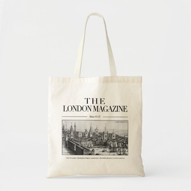 The London Magazine Bag, Historic City London Tragetasche (Vorne)