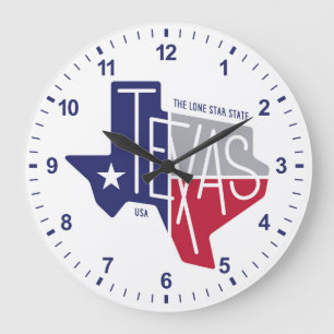 The Lone Star State Große Wanduhr