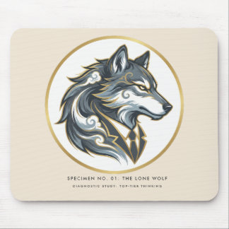 The Lone Wolf Leader: Ornate Corporate Specimen Mo Mousepad