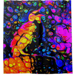 The Lonely Bird 4: Liquid Art Style Duschvorhang