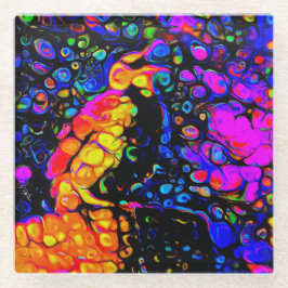 The Lonely Bird 4: Liquid Art Style Glasuntersetzer