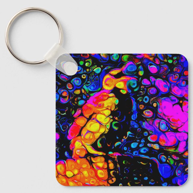 The Lonely Bird 4: Liquid Art Style Schlüsselanhänger (Vorderseite)