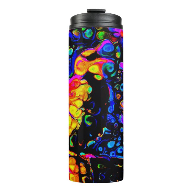 The Lonely Bird 4: Liquid Art Style Thermosbecher (Vorderseite)