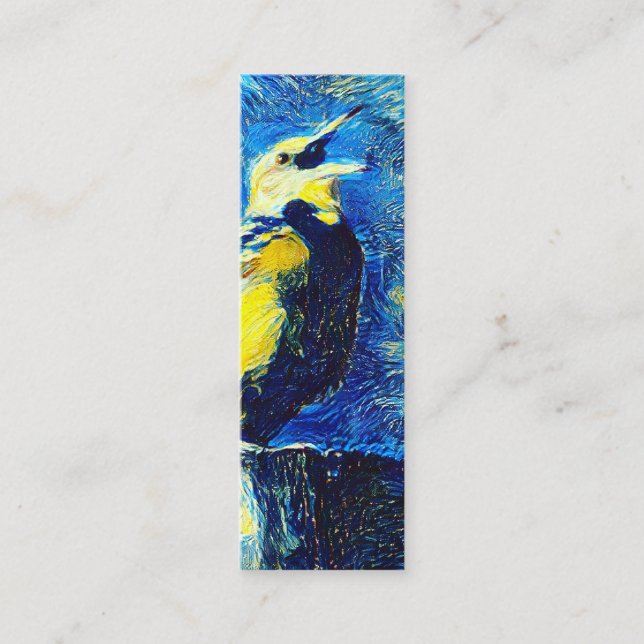 The Lonely Bird VanGogh Style Lesezeichen Mini Visitenkarte (Vorderseite)
