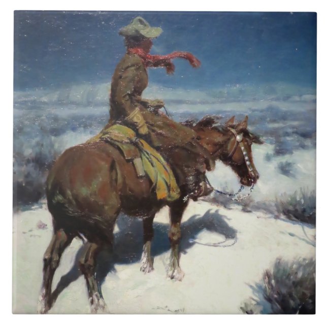 "The Lonely Vigil" von W. Herbert Dunton Fliese (Vorderseite)