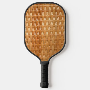 The Look of Lacquer Wicker Basketweave Pickleball Schläger