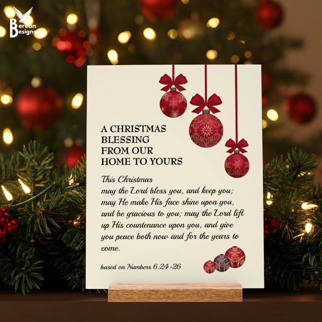 THE LORD BLESS YOU Christian Christmas Blessing Acrylschild (This Christmas Blessing acrylic sign makes an ideal festive gift for the Christian home.)